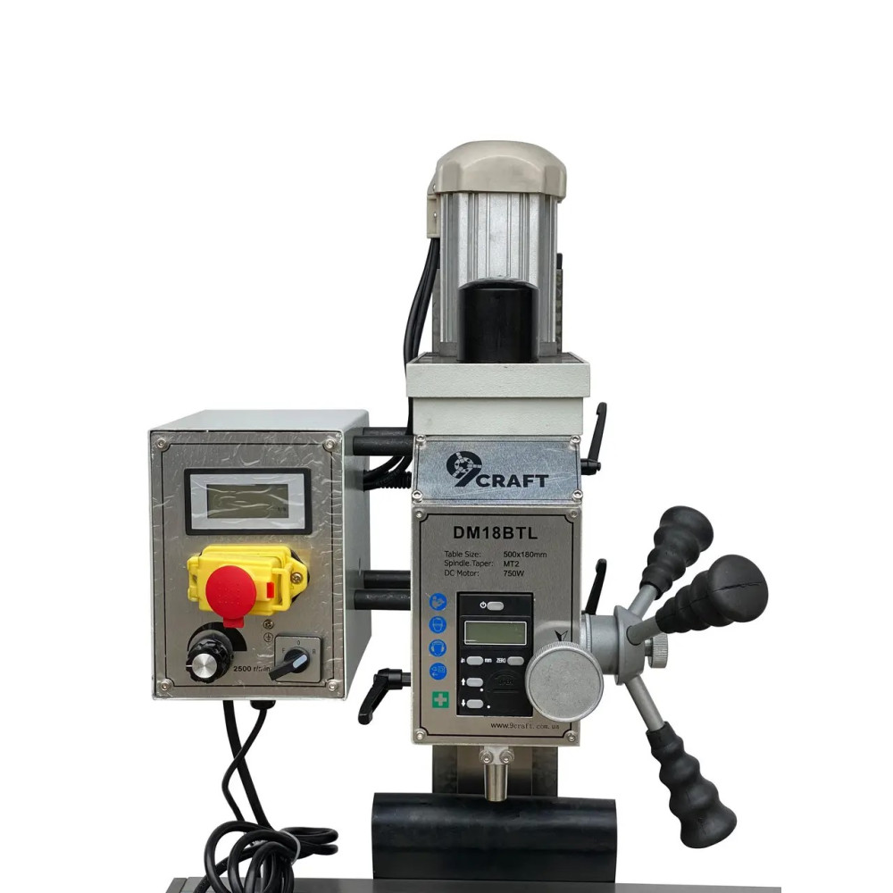 НАСТІЛЬНИЙ СВЕРДЛИЛЬНО-ФРЕЗЕРНИЙ ВЕРСТАТ 9CRAFT DM18BTL 750W БЕЗЩІТКОВИЙ