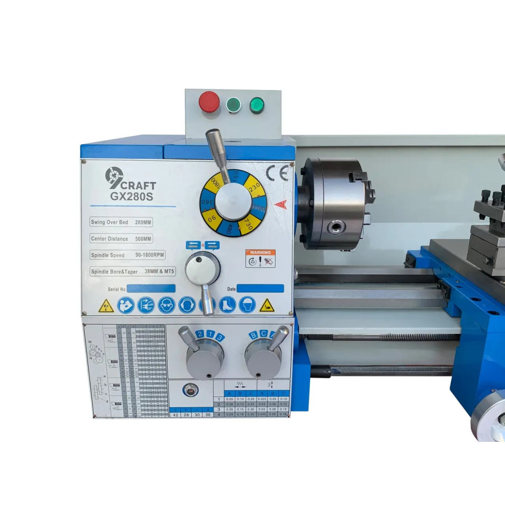 НАСТІЛЬНИЙ ТОКАРНО-ГВИНТОРІЗНИЙ ВЕРСТАТ 9CRAFT GX280S 280Х500 1100W